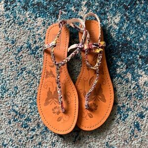 Comic Book Leather Sandals